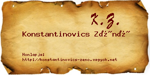Konstantinovics Zénó névjegykártya